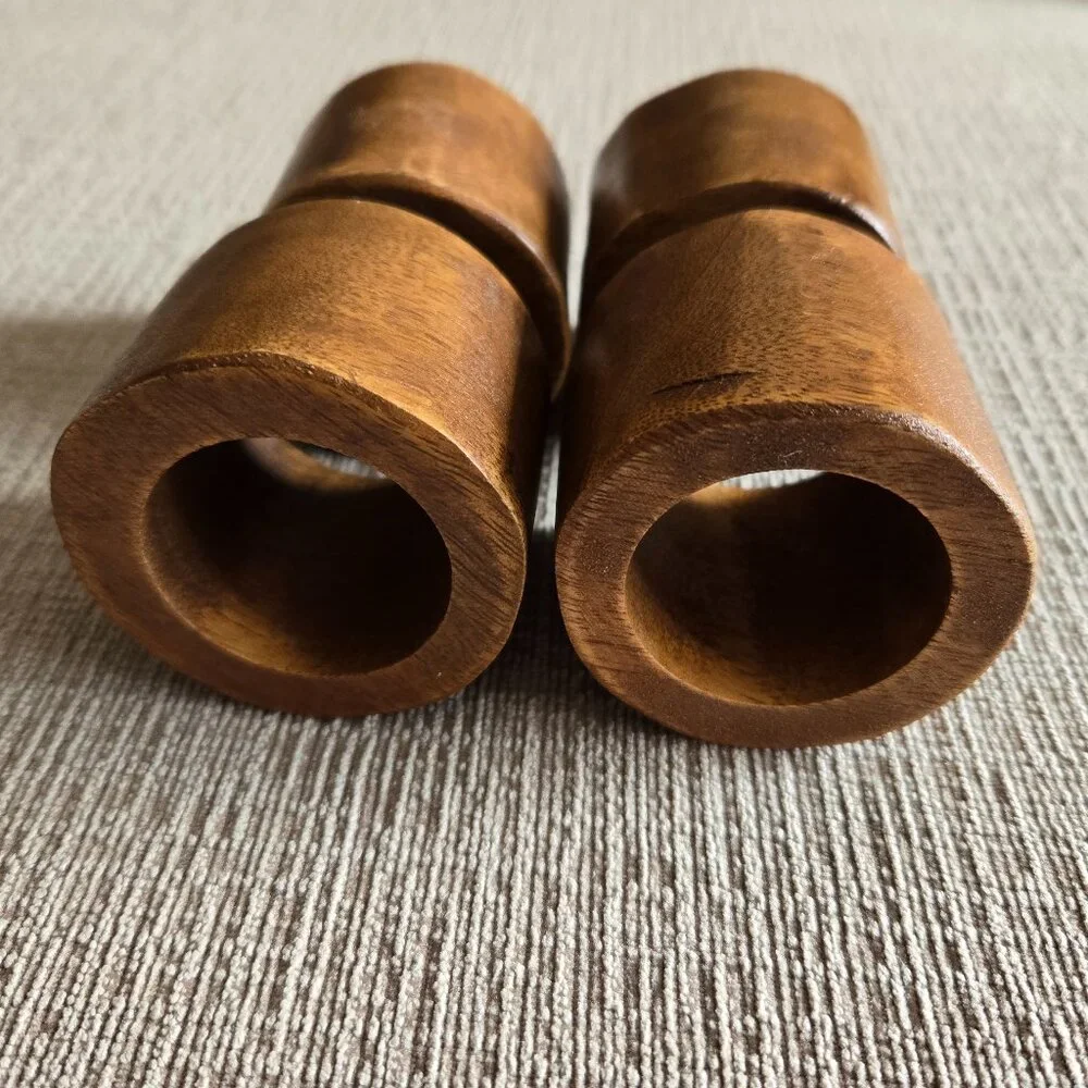 Set of 4 Pottery Barn Rustic Wooden Napkin Rings